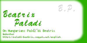 beatrix paladi business card